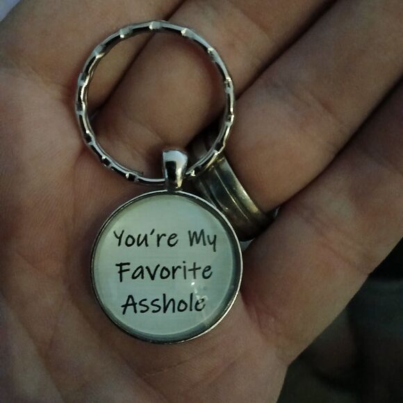 NEW 2" You're My Favorite A**hole Metal Key Chain Funny Gift Idea Car Key Ring - Picture 1 of 4
